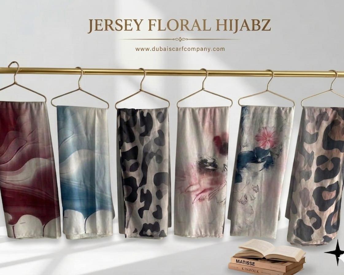 Jersey Floral Hijabs | Premium Printed Jersey Hijab Collection