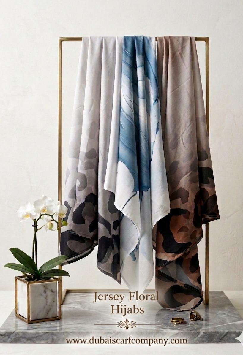 Jersey Floral Hijabs | Premium Printed Jersey Hijab Collection