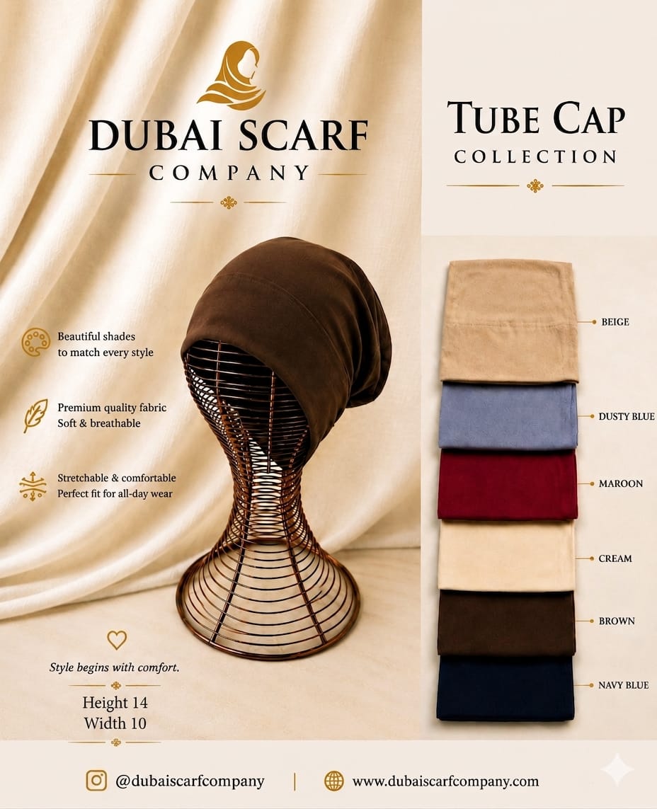 Tube Hijab Cap – Soft Stretch Undercap for Hijab