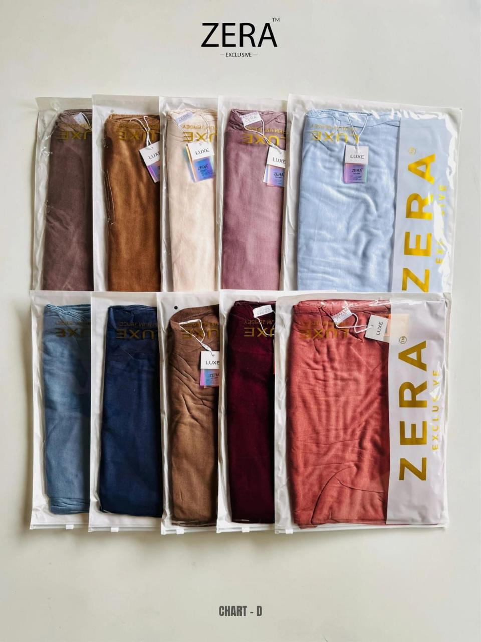 ZERA Luxe Premium Jersey Hijab Collection | 40 Exclusive Shades
