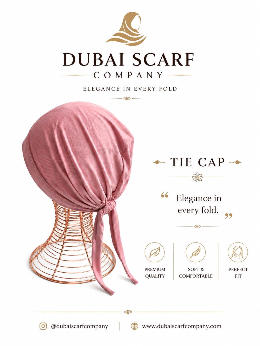 Premium Tie Cap for Hijab | Soft Adjustable Undercap for Women