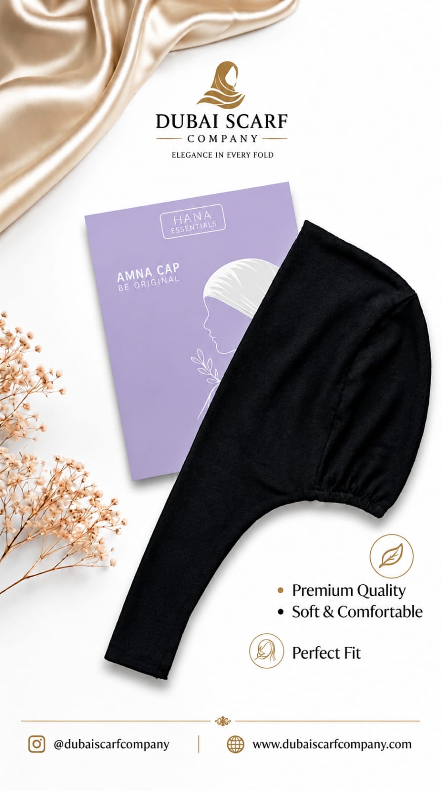 Amna Hijab Undercap | Soft Cotton Inner Cap for Women
