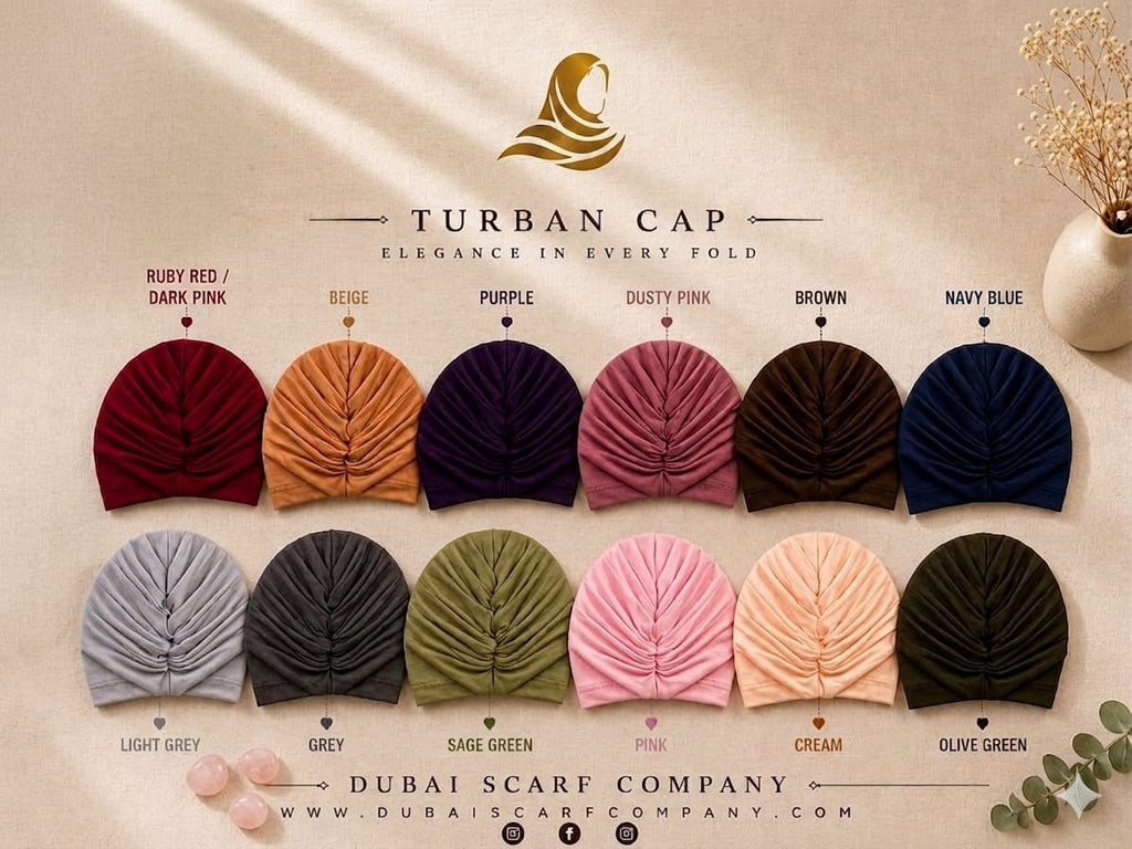 Premium Turban Cap for Hijab | Soft Stretch Pre-Styled Turban Cap for Women