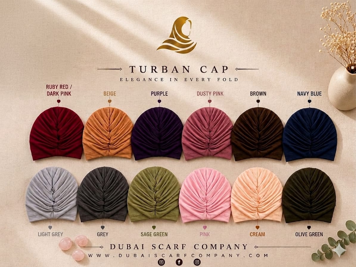 Premium Turban Cap for Hijab | Soft Stretch Pre-Styled Turban Cap for Women