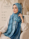 Dual Tone Plaid Chiffon Hijab Product Description