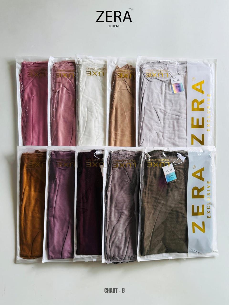 ZERA Luxe Premium Jersey Hijab Collection | 40 Exclusive Shades