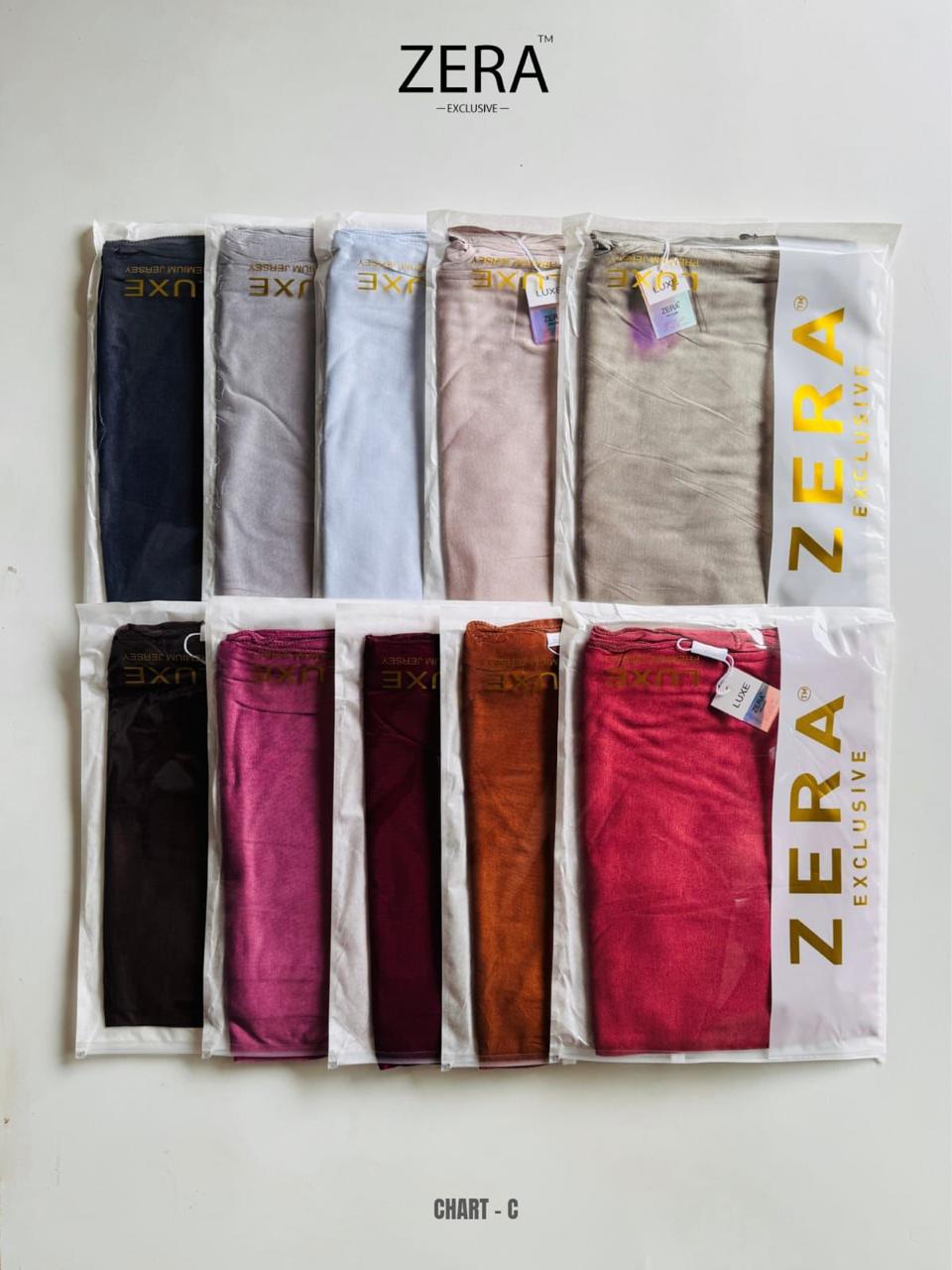 ZERA Luxe Premium Jersey Hijab Collection | 40 Exclusive Shades