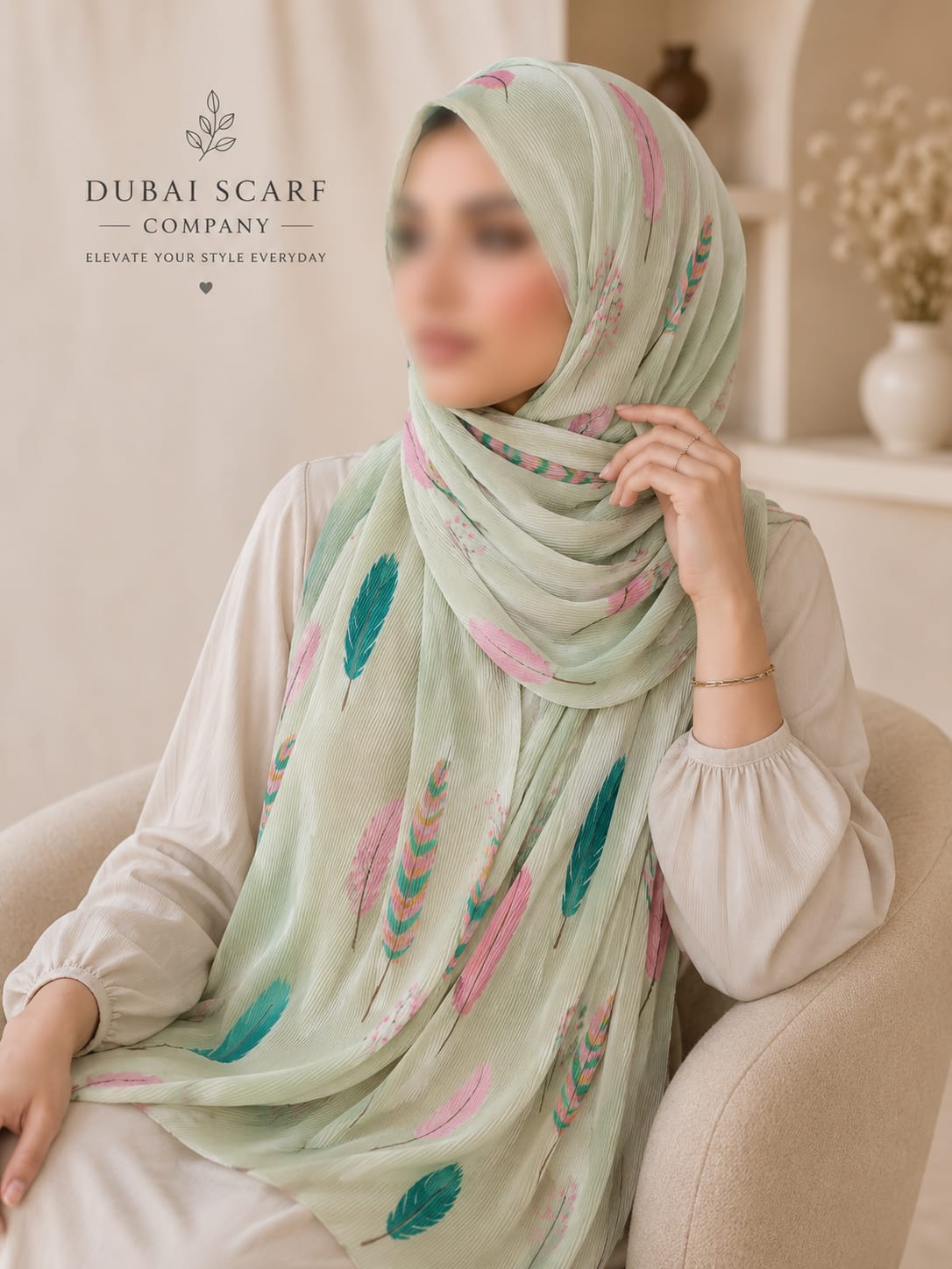 Micro Feather Chiffon Hijab