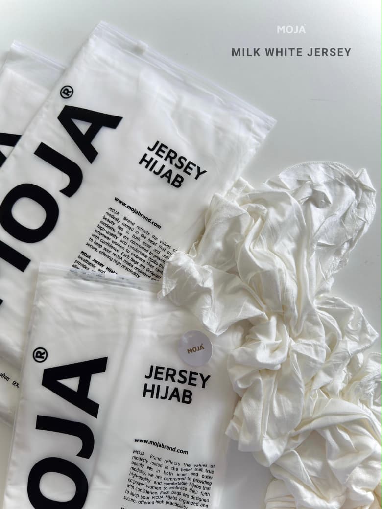 MOJA Milk White Premium Jersey Hijab