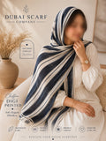 Premium Digital Printed Stripe Chiffon Hijab