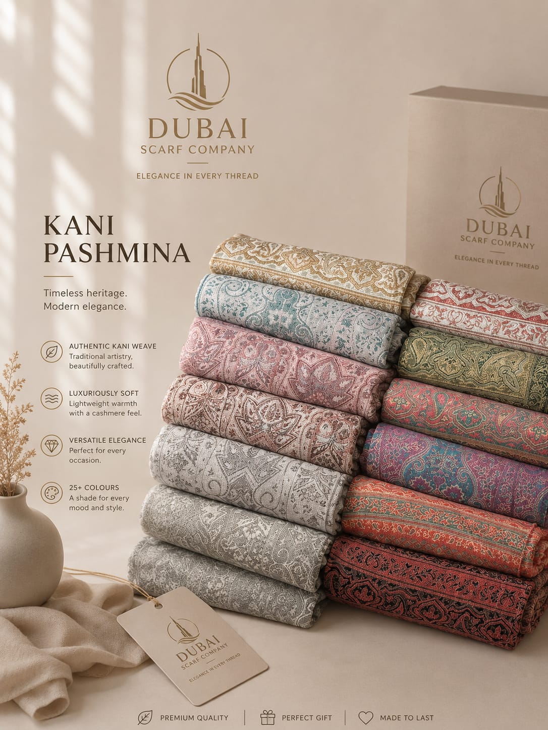 Kani Pashmina Hijab – Premium Heritage Collection