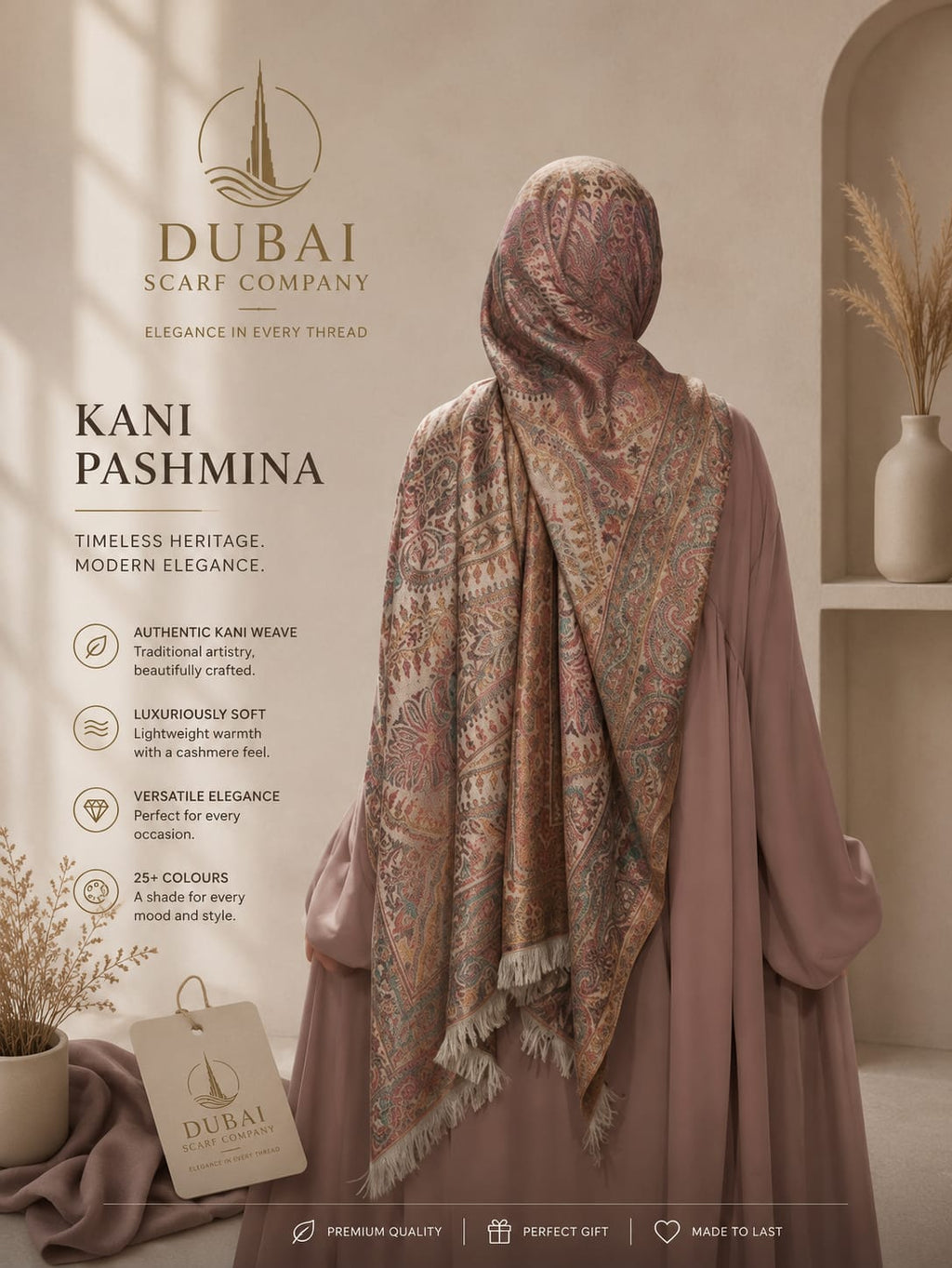 Kani Pashmina Hijab – Premium Heritage Collection