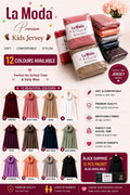 La Moda Premium Kids Jersey Hijab Collection | 12 Colours for School & Daily Wear