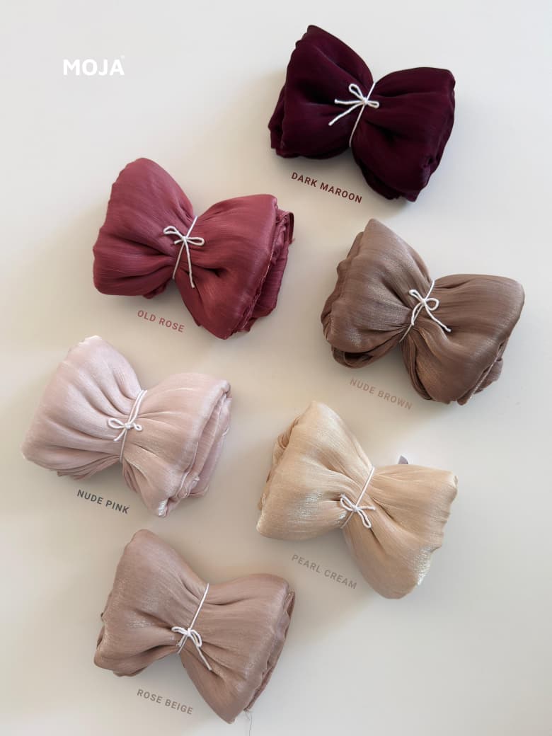 MOJA Organza Shimmer Hijab Collection | 30 Premium Shades