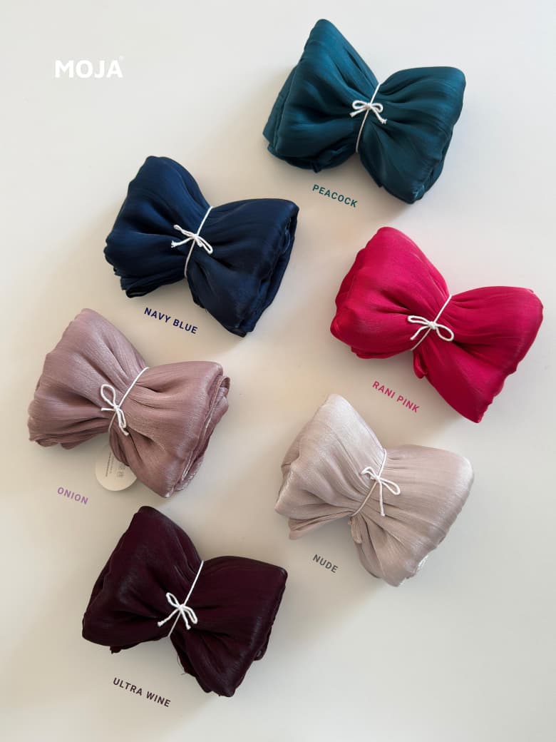 MOJA Organza Shimmer Hijab Collection | 30 Premium Shades