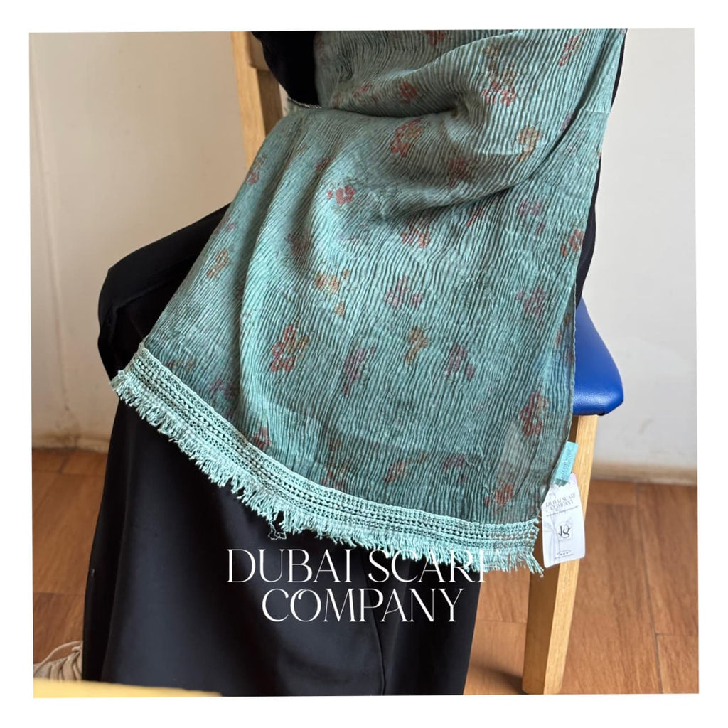 DSC PRINTED CRINKLE COTTON HIJABS WITH FRAYED BORDER