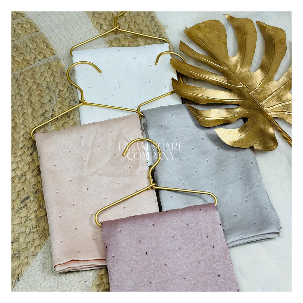 DSC PREMIUM STONE EMBELLISHED SATIN HIJABS