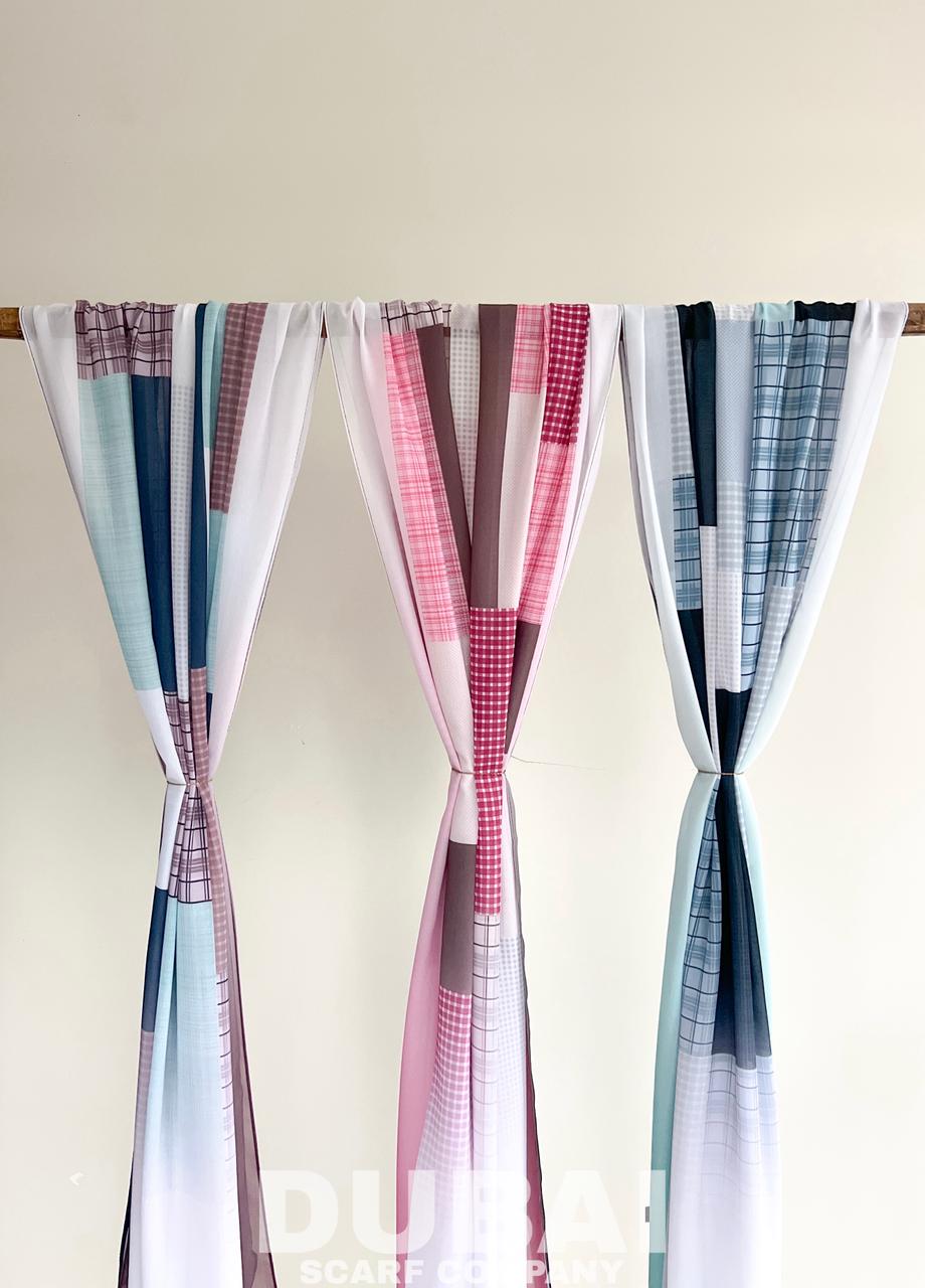 DSC DIGITAL PRINTED HIJABS|MODERN PATCHWORK HIJABS
