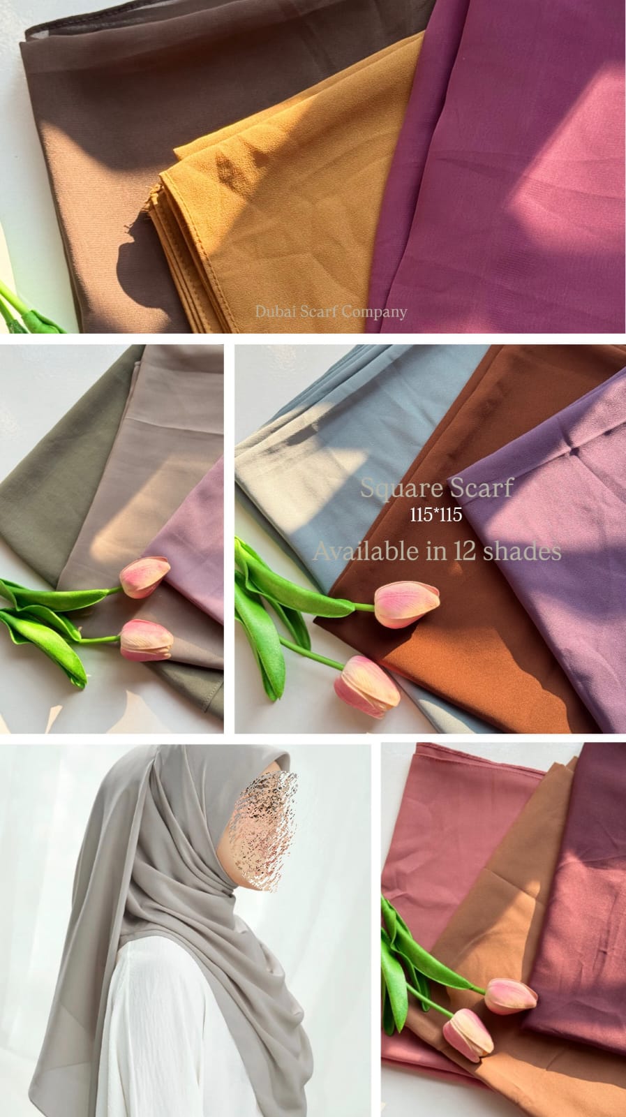 PLAIN SQUARE SCARF